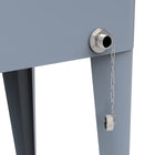 Permasteel 80 qt Retro Rolling Patio Cooler with Divider - Blue-Removable flip-top lid