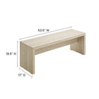 Modway Mirella 53.5" Faux Travertine Bench - Travertine-Faux Travertine Laminate