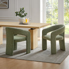 Modway Oslo Barrel Fabric Upholstered Dining Accent Chair - Leaf-Non-Marking Floor Glides