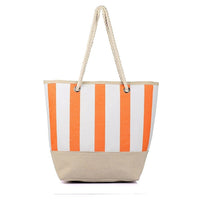 Karla Hanson Women's Nautical Canvas Tote Bag - Tangerine-Foldable Canvas Tote Bag