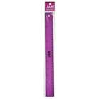JAM Paper - Règle en aluminium robuste - 12 po - violet métallisé-La règle est semi-flexible, a des coins arrondis et dispose d'un support en liège antidérapant pour qu'elle reste en place lorsqu'elle est utilisée sur toutes les surfaces.