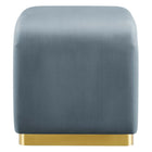 Modway - Koda Performance Velvet Tabouret en cascade - Bleu Cadet en Laiton-Capsules de pied ajustables