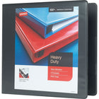 Staples 3" 3-Ring Heavy-Duty View Binder - Black-One-Touch Rings open and close with ease