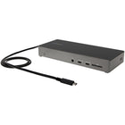 Startech 100W Triple 4K Monitor USB Type-C Docking Station - Black/Space Grey-3 Years Limited Manufacturer Warranty