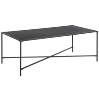 Hudson&Canal - Table basse rectangulaire Henley , 122 cm de large, plateau en métal - Bronze noirci-Design contemporain moderne pour votre salon, votre bureau et plus encore