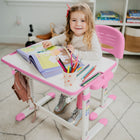 Mount-It! Kids Desk and Chair Set - Pink-7