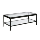 Hudson&Canal Alexis 45"W Rectangular Coffee Table - Blackened Bronze-A modern contemporary design for your living room, den, and more