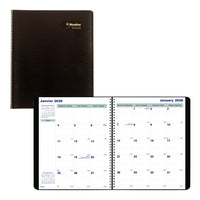 Blueline 2025-2026 Essential 16-Month Monthly Planner - 11" x 9-1/16" - Black - Bilingual-16-Month: September 2025 to December 2026
