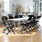 Flash Furniture Kids Plastic Folding Chair, Black Powder Coated Frame Finish, (YKIDBK)-13"W x 14"D x 20.50"H
