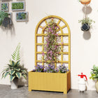 Outsunny - jardinière surélevée en bois avec treillis à claire-voie - 23,6 po L x 11,8 po l x 47,2 po H -Offre un espace de plantation spacieux pour cultiver des fleurs, des herbes ou des légumes
