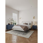 Manhattan Comfort DUMBO Modern 2-Drawer Nightstand and 3-Drawer Dresser Set - Midnight Blue-Includes 5 Full Extension Drawers Designed in Vertical Textured Ribbed Lines.