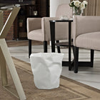 Modway Lava Trash Bin - White-"Crumpled paper" design