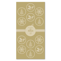 Geographics Gold Foil Seals - 1.25" - 40 Pack-Christmas Seals for arts & crafts, correspondence, cards and more