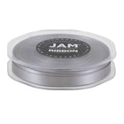 JAM Paper Double Faced Satin Ribbon - 3/8" W x 25 yd. - Silver-Our decorative ribbon is made from the highest quality double-faced satin, which features a smooth finish!