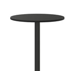 Flash Furniture 36'' Round Laminate Table Top, Black with 30'' x 30'' Bar-Height Table Base (XURD36BKT3030B)-Heat, Scratch and Moisture Resistant
