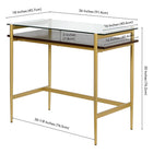 Hudson&Canal - Bureau Eaton 36" - Laiton/noyer-9