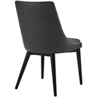Modway Viscount Vegan Leather Dining Chair - Black-Vegan Leather Upholstery