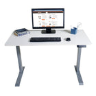 Victor - Bureau debout entierement electrique reglable en hauteur, 4' de large, blanc-4-Fonction de reglage de la memoire