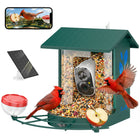 PawHut 3W Solar Powered Smart Bird Feeder with 2K HD Live Video Camera-Share live views with family and interact using the two-way microphone 