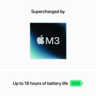 Apple MacBook Air 13.6" - M3 Chip - 256 GB SSD - 16 GB Unified Memory - Space Grey - English-Get more done faster: The powerful 8-core CPU and up to 10-core GPU of the Apple M3 chip keeps things running smoothly.
