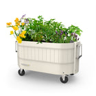 Permasteel Garden Bed with Self-Watering System - Ivory-Powder Coated Zinc Alloy Steel Construction