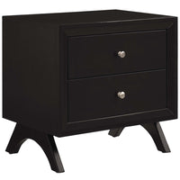 Modway Providence Nightstand or End Table - Cappuccino-Mid-Century Nightstand or End Table