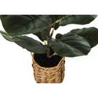 Monarch Specialties 28" Artificial Indoor Fiddle Tree - Floor - Beige Woven Basket-No assembly required: product dimensions: 20"L x 19"W x 28"H