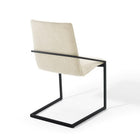 Modway Pitch Upholstered Fabric Dining Armchair - Black/Beige-Chair Weight Capacity: 330 lbs.