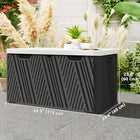 Outsunny 100 Gallon Deck Box - Outdoor Storage Box-Waterproof and UV protection for long-lasting outdoor use
