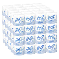 Scott Professional Standard Roll Toilet Paper - 1-Ply - White - 80 Pack-80 rolls per case, 1,210 sheets per roll, 96,800 sheets per toilet paper bulk case