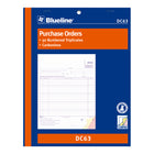 Blueline − Carnet de bons de commande DC63 en anglais − 50 en trois exemplaires-Formulaires numérotés autocopiants