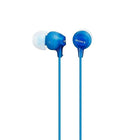 Sony MDREX15LPI Fashion Colour Ex Series Earbuds, Blue-Comfortable fit: Hybrid silicone earbuds provide long lasting comfort; small, medium and large earbuds are included to fine tune your fitment