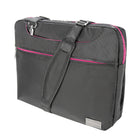 Vangoddy Sleek 13" Laptop Crossbody Messenger Bag - Grey/Pink-Exterior Dimensions 11.25in x 14.5in