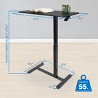 Mount-It! - Bureau surélevé réglable en hauteur - Noir-Matériau : Acier, MDF