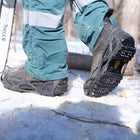 Impacto Stride Full Boot Overshoe Multidirectional Steel Ice Cleats - Small - Men 4-7/Women 5-8 - Black - 1 Pair-Easy on/off stretchy overshoes fit tightly over shoes and boots