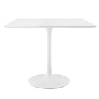 Modway Lippa 36" Square Wood Dining Table - White-Modern Dining Table