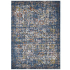 Modway Minu Distressed Floral Lattice Area Rug - 5 ft W x 8 ft L - Blue Grey Yellow/Orange-Distressed Floral Lattice Area Rug