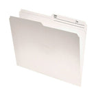 Staples 1/2 Cut Reinforced Double-Top Ivory File Folders - Letter Size - 100 Pack-9-1/2 pt. stock for exceptional durability