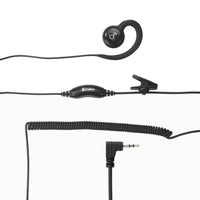 Cobra GMRS FRS 2.5mm C-Style On-Ear Headset-Adjustable for either ear