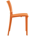 Modway Hipster Dining Side Chair - Orange - 2 Pack-Non-marking plastic foot glides