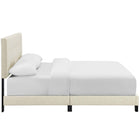 Modway Amira Upholstered Fabric Full Bed - Beige-Box Spring Required (Not Included)