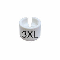 Eddie's Hang-Up Display Ltd. Mini Size Markers For Hangers - White Sizer with Black Print - 3XL - 100 Pack-Size Markers for Hangers