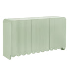 Modway Dahlia 55.5"  Fluted and Scalloped Sideboard Storage Cabinet - Sage-Accent Storage Sideboard