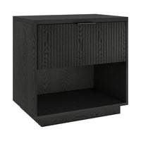 Hudson&Canal Karten 24" Nightstand - Black Grain-Modern contemporary design for your bedroom, guest suite, or anywhere you need a little extra storage