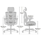 COUGAR Speeder Mesh Reclining & Tilting Chair with Retractable Footrest - Black-Black