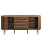 Modway Harlan 67" Fluted Oval Sideboard Cabinet - Walnut-10