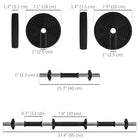 Soozier Adjustable Barbell & Dumbbells Set with Non-slip Handles - 33 lb-Non-slip grips ensure safe handling during workouts 