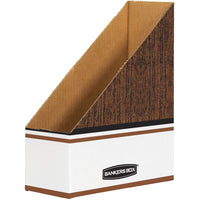 Bankers Box - Boîte de rangement pour porte-revues surdimensionnée  - Blanc-Notre porte-revues le plus robuste pour une référence quotidienne
