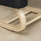 HOMCOM - Chaise à genoux ergonomique en bois avec coussins épais pour une meilleure posture - noir-Structure en bois de bouleau massif pour plus de solidité 