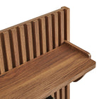 Modway Render Fluted Coat Rack Panel with Shelf - Walnut-6